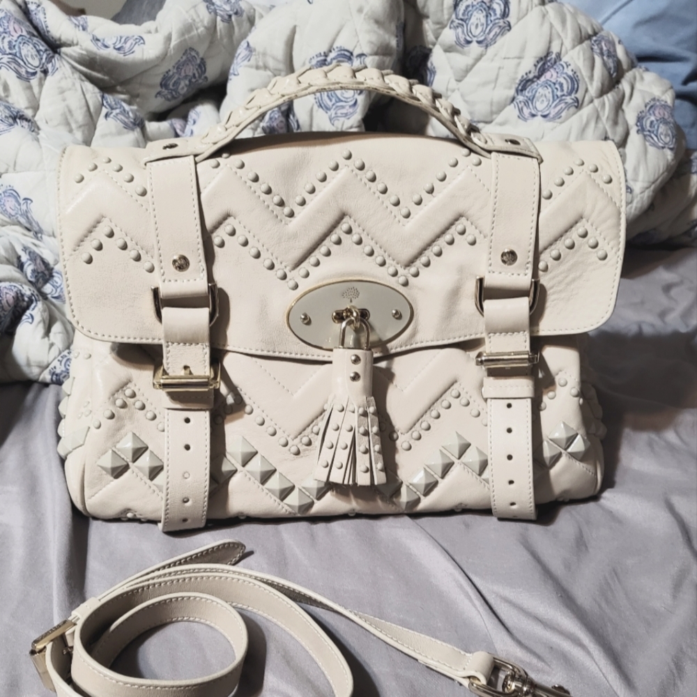 Mulberry studded zig zag alexa bag large